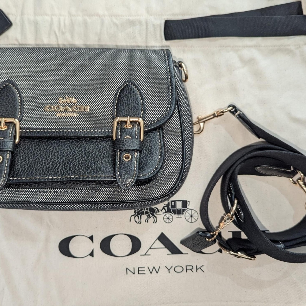 Coach Black and Gold Crossbody Bag